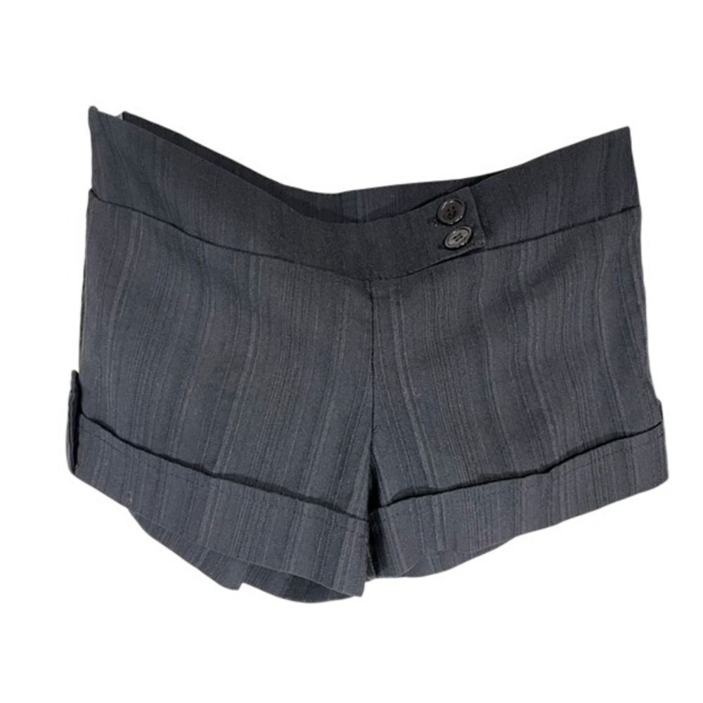 original y2k Low Rise cuffed Shorts Valia Pinstripe W/S Black 12-0098A-02 LN